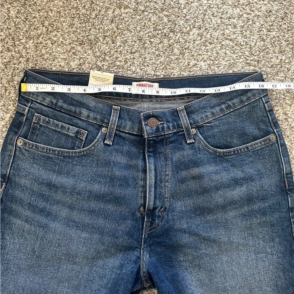 NWT Signature by Levi Strauss Men's Dark Blue Jean Shorts Denim Casual 32